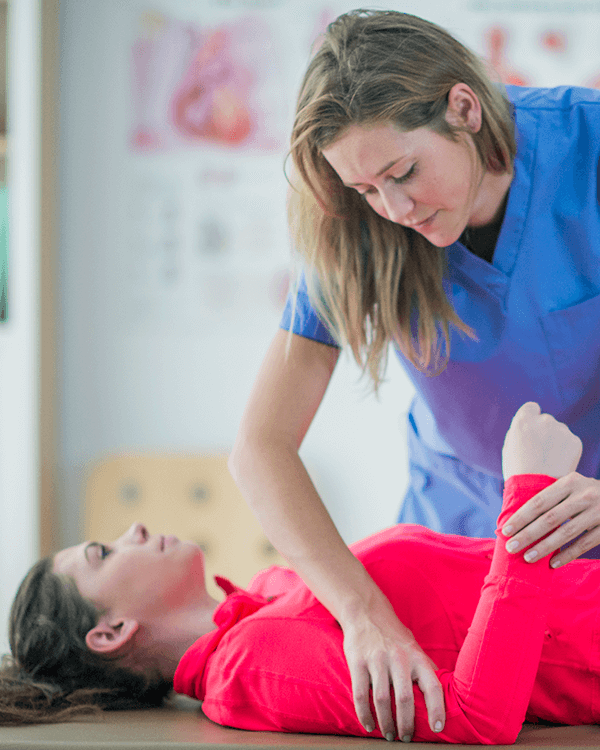 image of Osteopath and patient